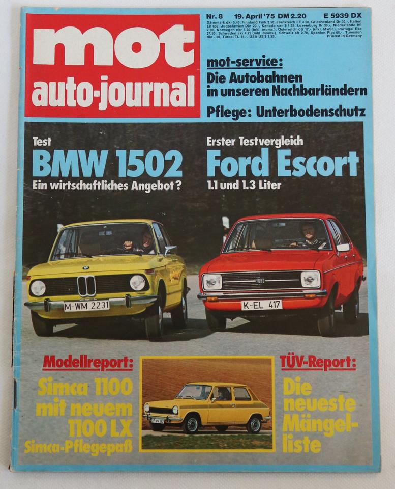 Ford ESCORT 1975 Literaturpaket 3 Hefte mot auto-journal u.a. in Neu Wulmstorf