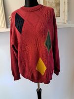 Melka Herren Pullover Pulli Gr. M rot mit Rauten Vintage dunkelro Nordrhein-Westfalen - Beverungen Vorschau
