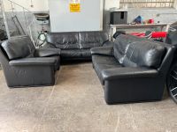 Leder Couch Leder Sofa schwarz Set 3-2-1 West - Griesheim Vorschau