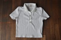 Mädchen Cropped Strick Polo Shirt Oberteil von H & M Creme Gr. M Hessen - Bad Vilbel Vorschau