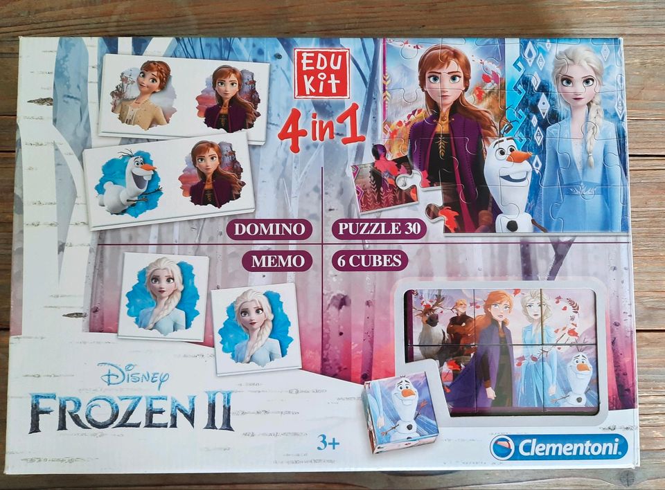 Frozen II - 4 in 1 - Puzzle, Memory, Domino, Würfel in Kulmbach
