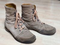 Think! Stiefeletten Schuhe Stiefel beige Leder Größe 40,5 Bayern - Bad Steben Vorschau