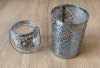 2 Windlichter Kerzenhalter silber Glas Deko München - Ludwigsvorstadt-Isarvorstadt Vorschau