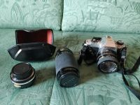 Nikon Kamera retro mit 3 Objektiven und Tasche Bayern - Augsburg Vorschau