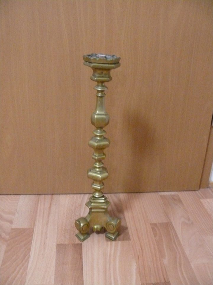 Messing-Kerzenständer 52 cm massiv,um 1880  original Gründerzeit in Zweihausen