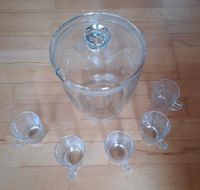 Retro Vintage Glas Bowle Set mit Gravur 8 Teile 27x19cm Saarland - Mettlach Vorschau