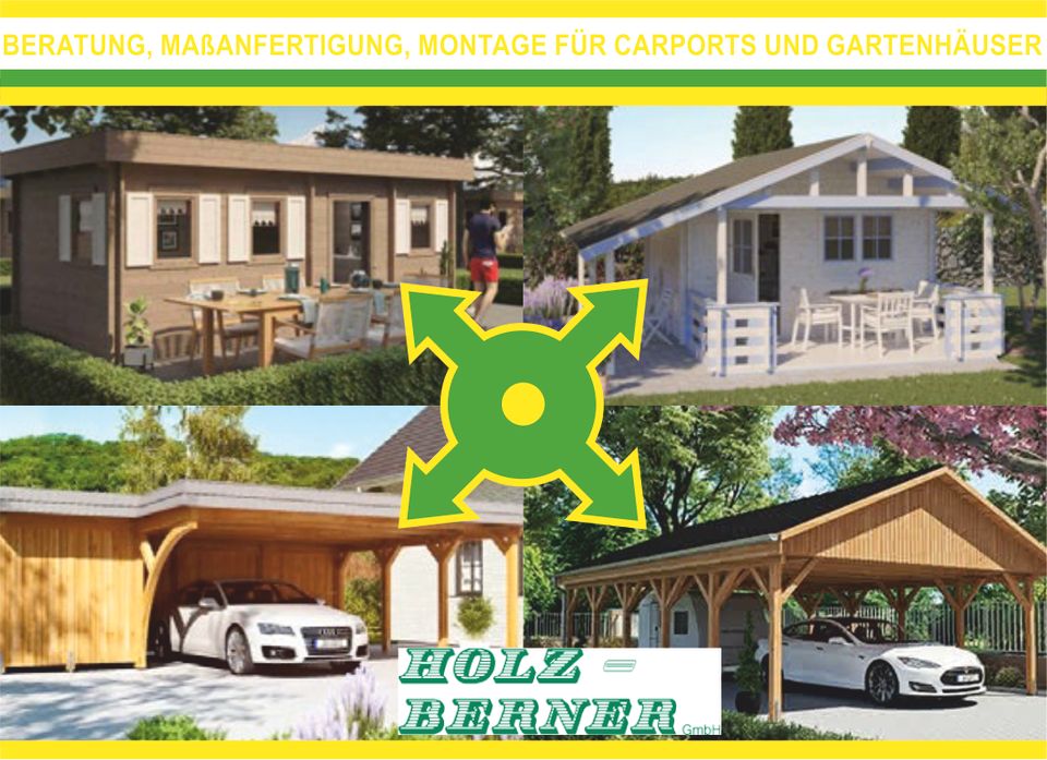 Carport Gartenhaus auf Maß (Maßanfertigung Montage) in Eichstätt