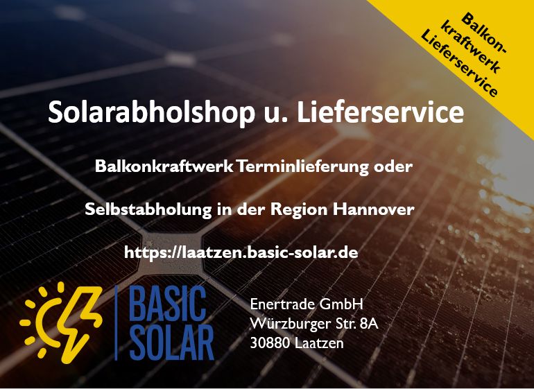 Balkonkraftwerk Lieferservice Region Hannover (20€), Abholshop in Hannover