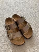Birkenstock taupe metallic Arizona Echtleder Birkoflor Sandale Brandenburg - Templin Vorschau