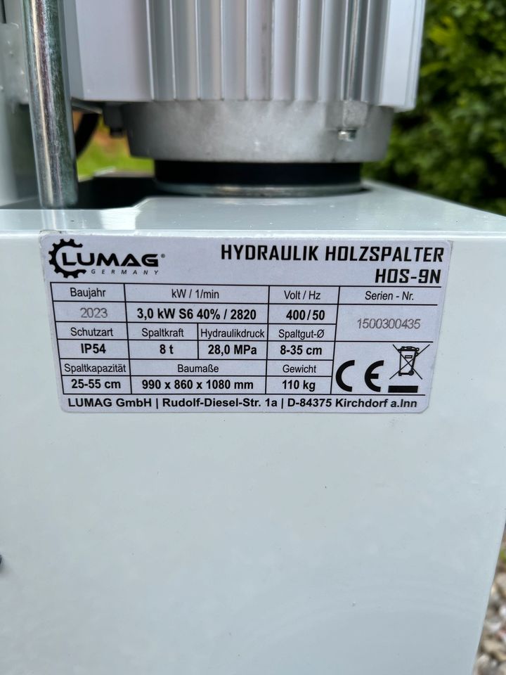 NEU Holzspalter Spalter HOS 9N 400v in Brunnen