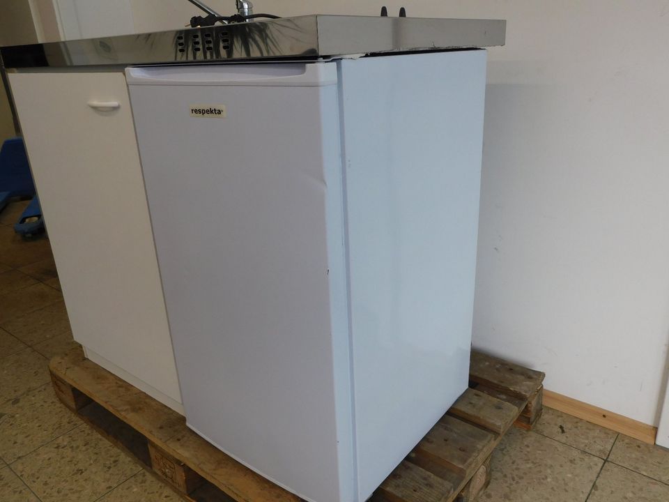 Miniküche Respekta Kochfeld Kühlschrank Schrank Spüle 100cm #SH01 in Bodenwöhr