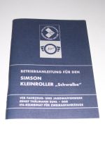 Oiginal Betriebsanleitung für Kleinroller Schwalbe wie neu Nordrhein-Westfalen - Oelde Vorschau