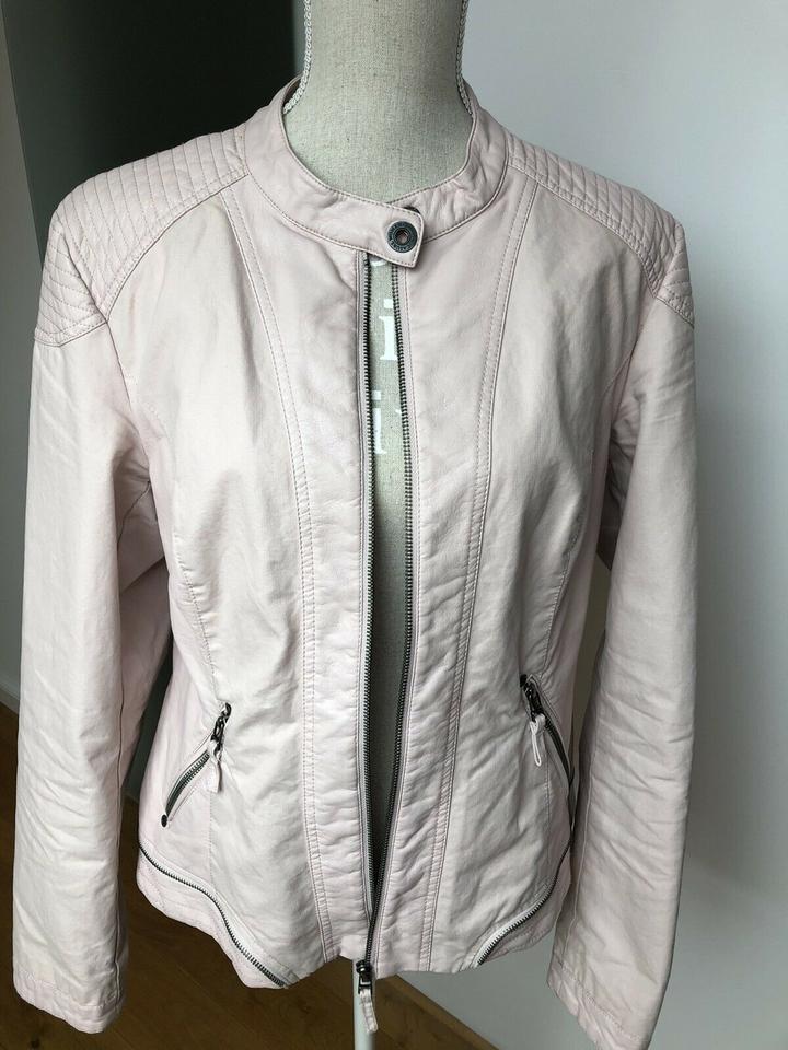 ❣️s Oliver Jacke im Bikerstil Teilleder in Größe 42 in Rheda-Wiedenbrück