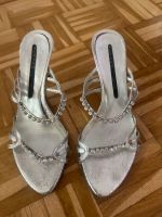 Schuhe Sandale Pumps silber Strass Leder Größe 39 Wandsbek - Hamburg Farmsen-Berne Vorschau