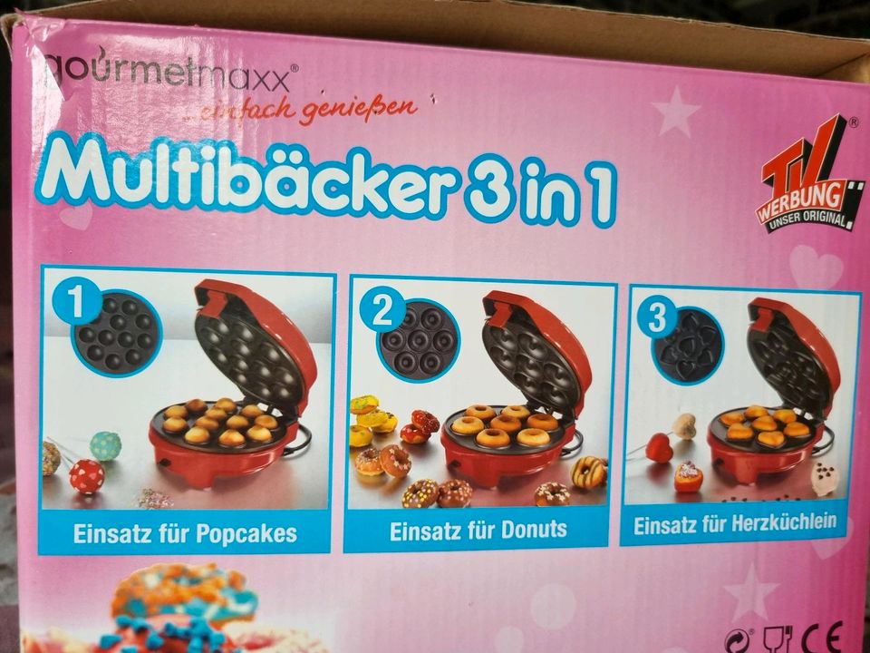 Multibäcker 3 in 1 Neu  Gourmetmaxx rot in Duisburg