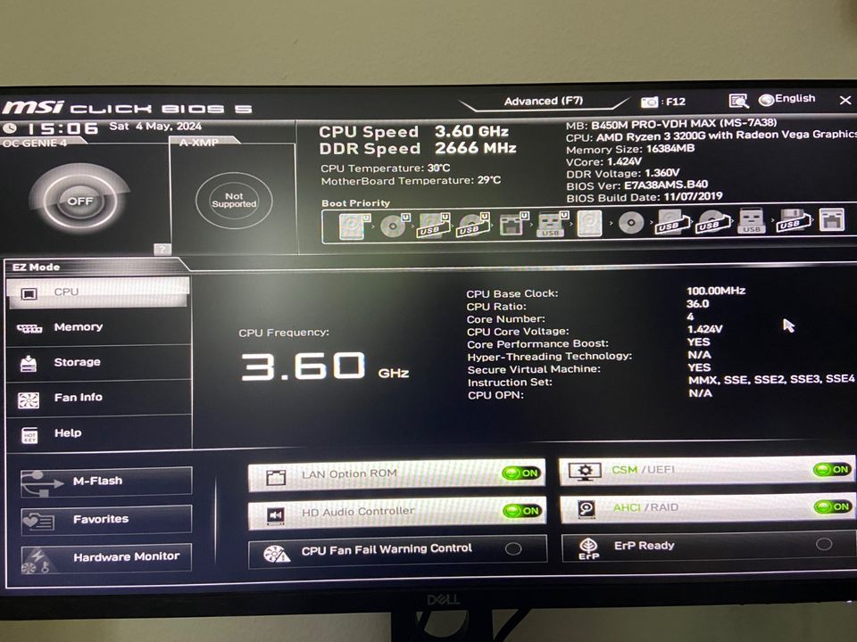 MSI PC / 16GB ram / 111 SSD + 500 GB HDD / Rysen 3 3200G 3.6GHz in Berlin