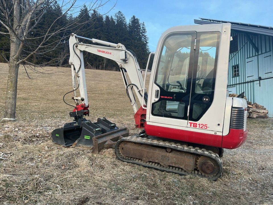 Langzeitmiete Bagger Takeuchi TB125 Miete in Dietmannsried