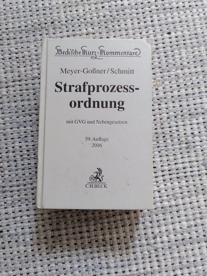 StPO Strafprozessordnung Meyer-Goßner/Schmitt in Düsseldorf