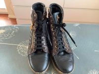 Loriblu ital.Stiefeletten Keil Stiefel Braun Leder Gold Gr. 38 Nordrhein-Westfalen - Bocholt Vorschau