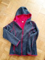 Strickfleecejacke, grau-pink, 146/152 Kreis Ostholstein - Malente Vorschau