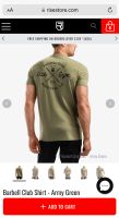 Rise Barbell Club Shirt - Army Green Gr. L Fitness Rise.ca Kiel - Ravensberg-Brunswik-Düsternbrook Vorschau