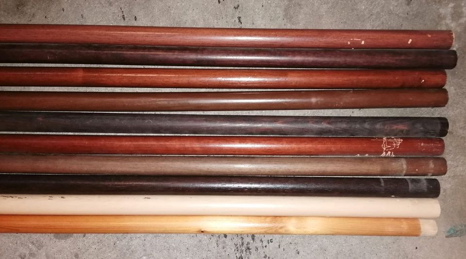 10 Gardinenstangen aus Holz – verschiedene Längen in Olbernhau