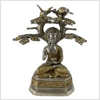 Buddha unterm Bodhibaum Messing silbergold 23cm 3,3kg Hamburg-Mitte - Hamburg Billbrook Vorschau