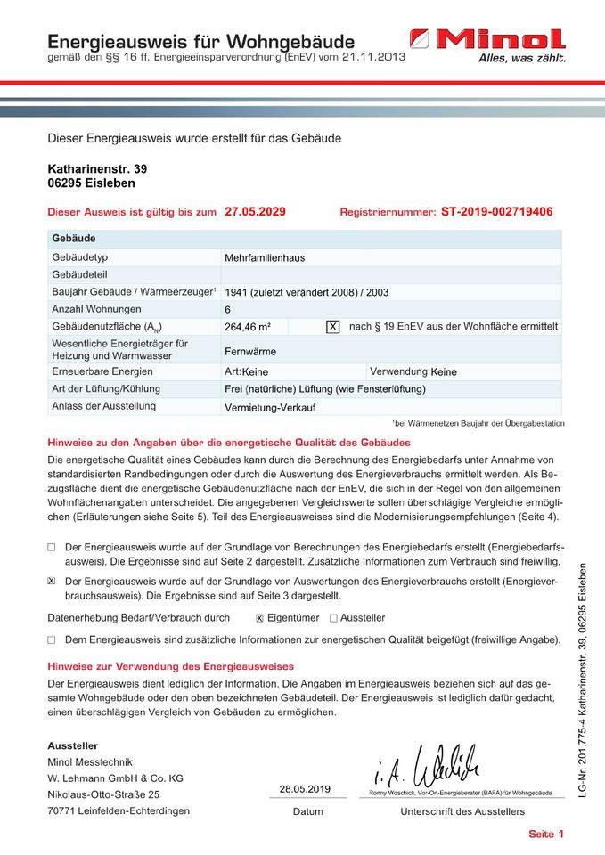 Schöne Singlewohnung mit separater Küche in Eisleben