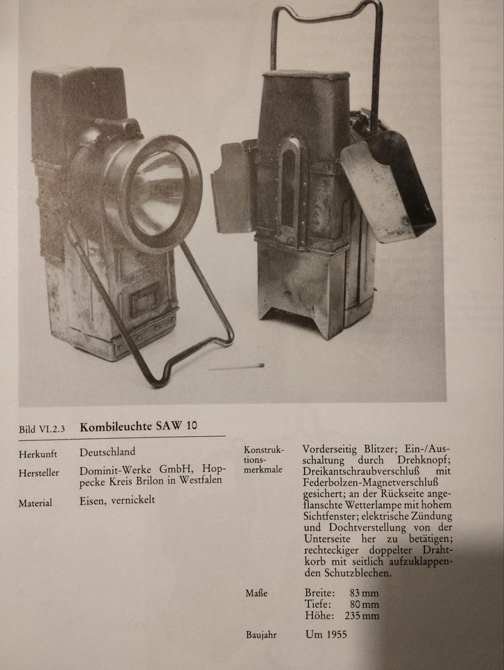 Bergbau Grubenlampe  Kombileuchte SAW 10 in Eppelborn