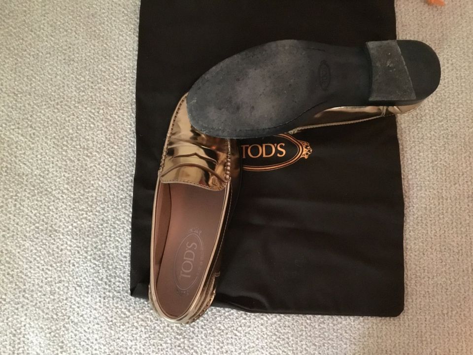 TOD'S Loafer, Gold-Metallic, Gr. 38 in Frankfurt am Main