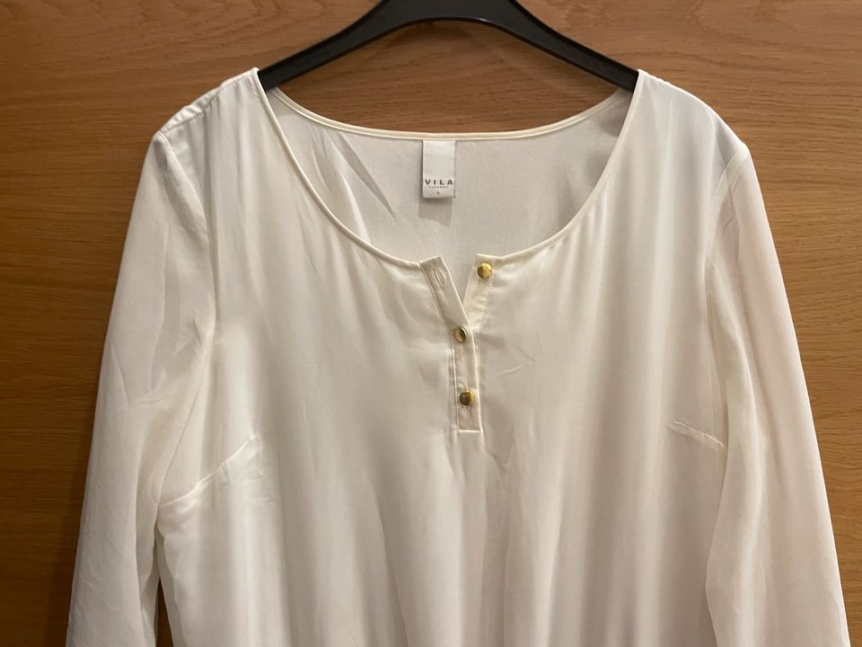 Kleid / Blusenkleid weiß / schwarz Vila Gr. L in Plattling