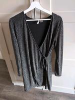 Wundersches schwarz silbernes Glitzer Wickelkleid von H&M Hessen - Alsbach-Hähnlein Vorschau