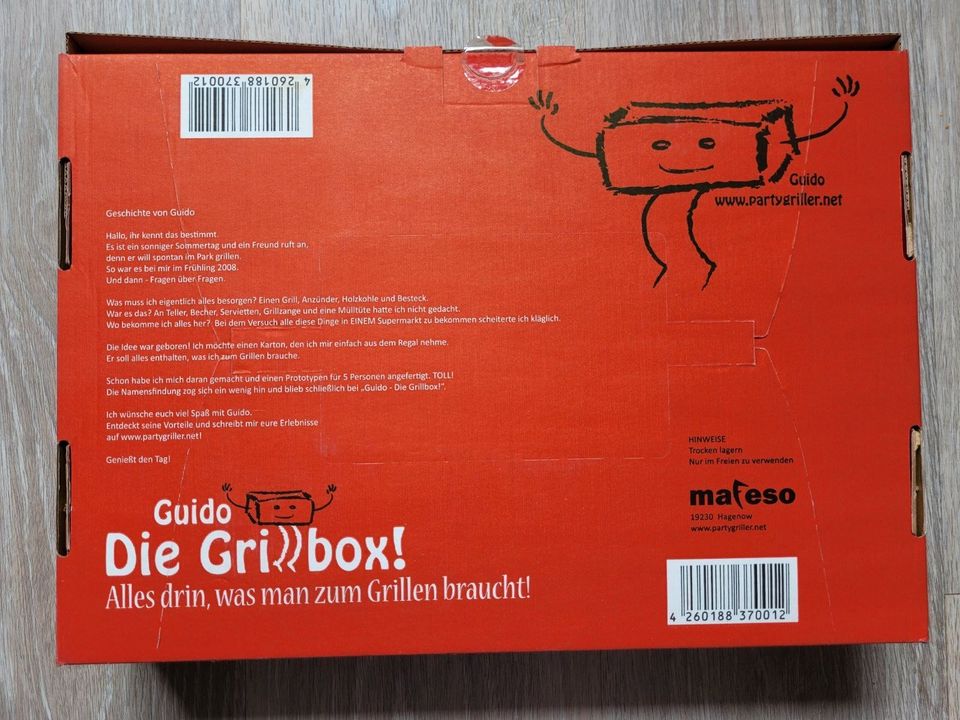 ** Guido Die Grillbox ** Einweggrill bis 5 Personen ** NEU&OVP ** in Bendorf