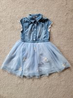 Sommerkleid Gr. 122 Jeans Tüll Blumen Bayern - Wertach Vorschau