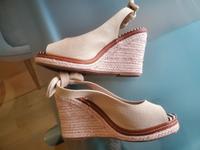 Elegante Keilabsatz Peep Toe Espadrilles Sandalen Slingback Pumps Bonn - Nordstadt  Vorschau