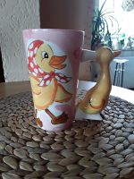 originelle Jumbotasse große Tasse mit Ente handbemalt Nordrhein-Westfalen - Hüllhorst Vorschau