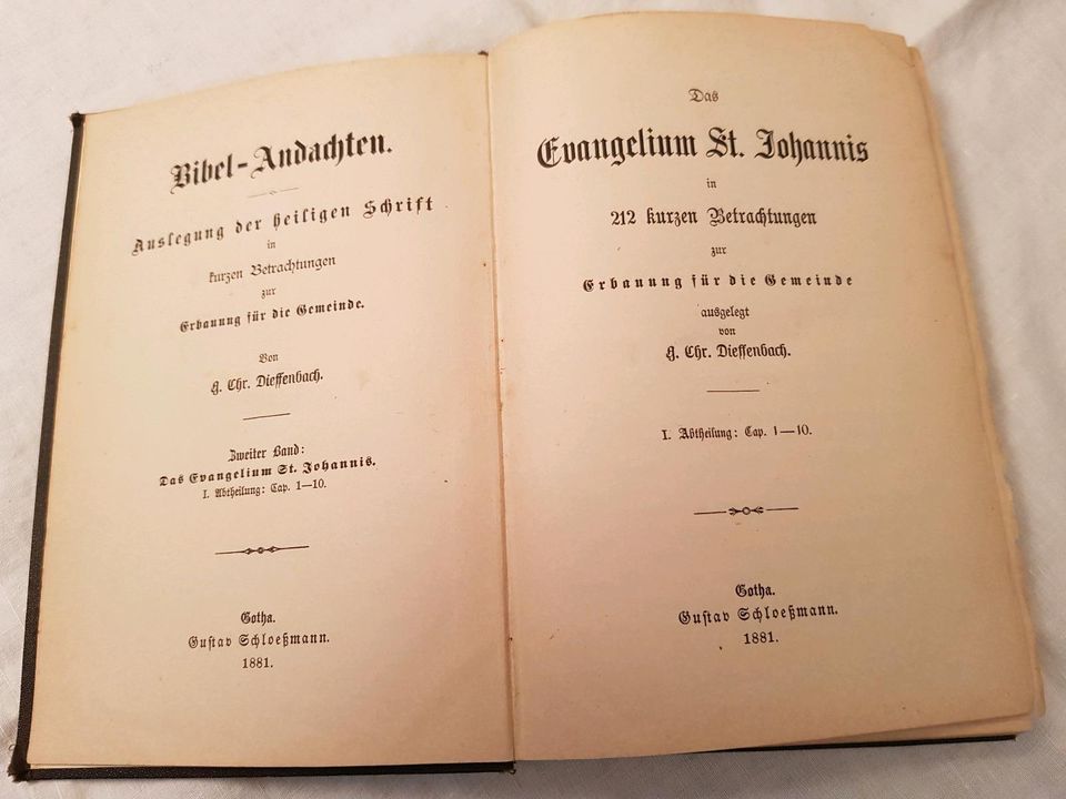 Antikes Buch 1881 Bibel-Andachten in Hanau