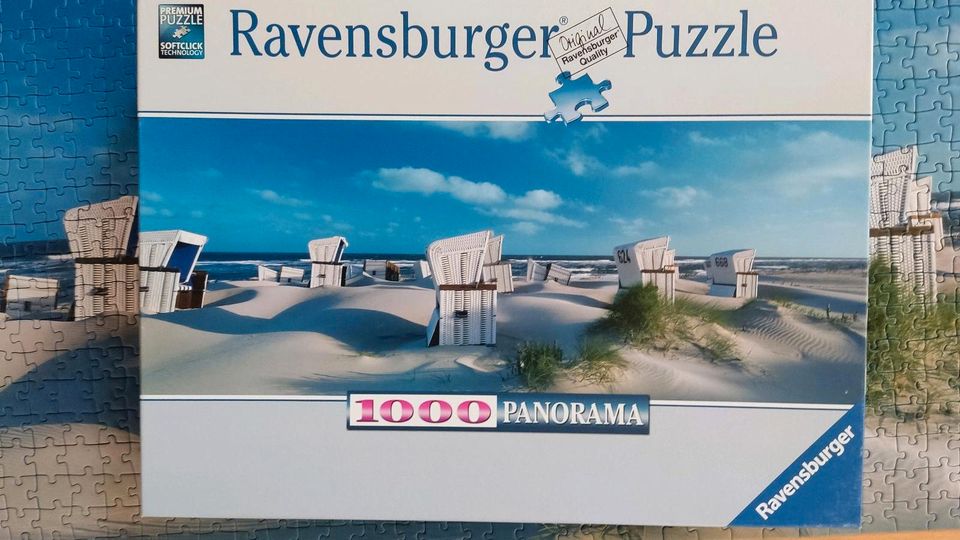 Puzzle mit 1000 Teilen, Strandkörbe auf Sylt in Klein-Winternheim