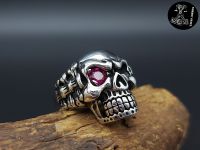 Sterlingsilber Ring 925 Silber Totenkopf Skull Schädel Gothic NEU Sachsen-Anhalt - Spickendorf Vorschau