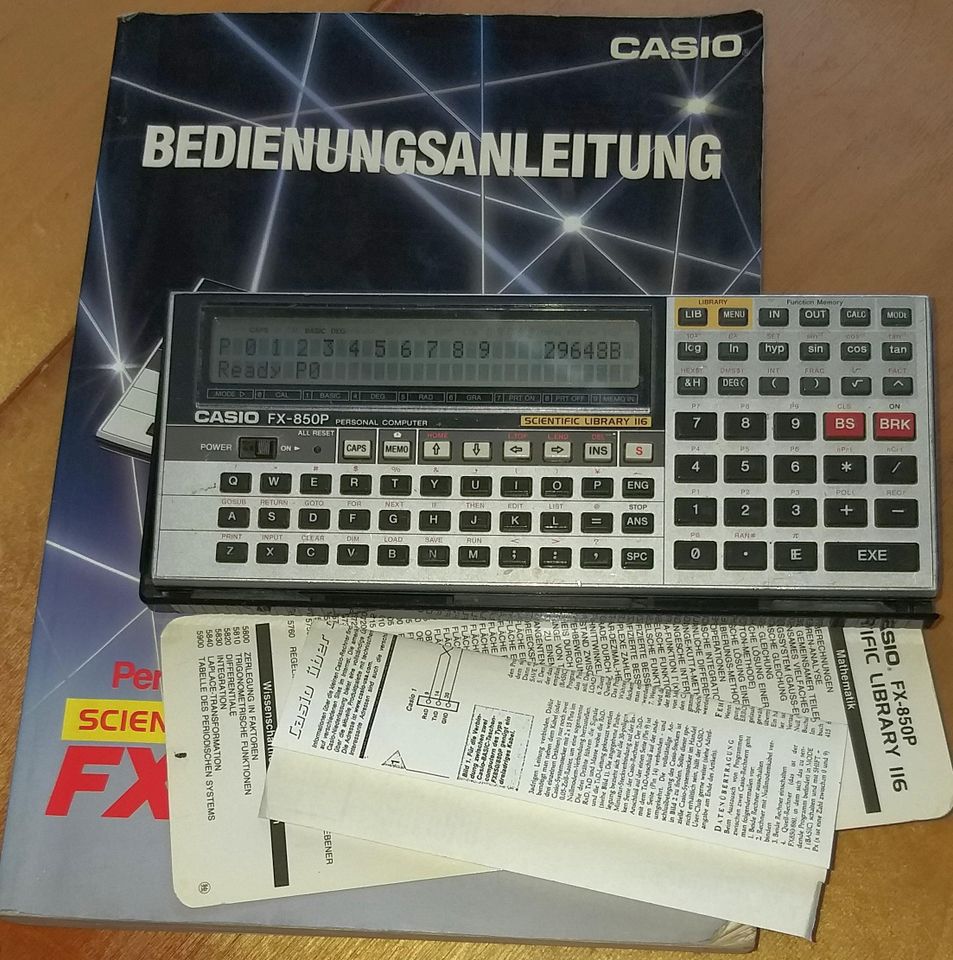 Casio FX-850P inkl. Speichererweiterung und Handbuch in Bremen