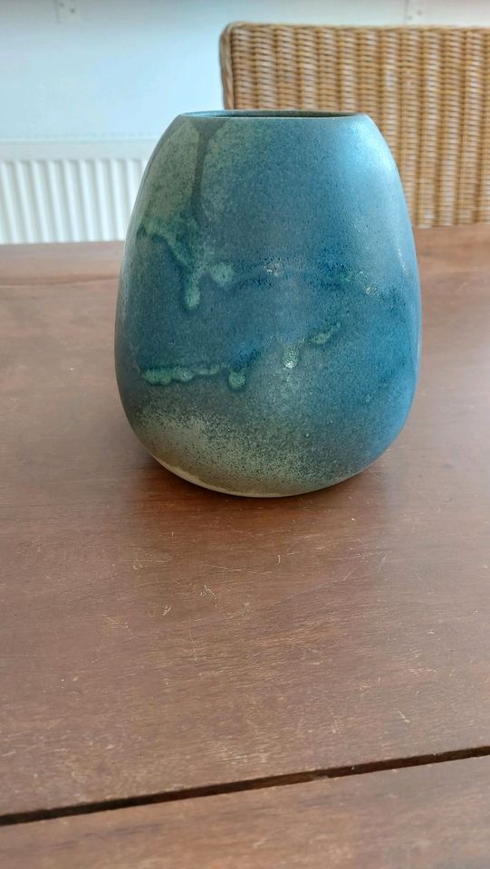 handgetöpferte Vase blau türkis in Stuttgart