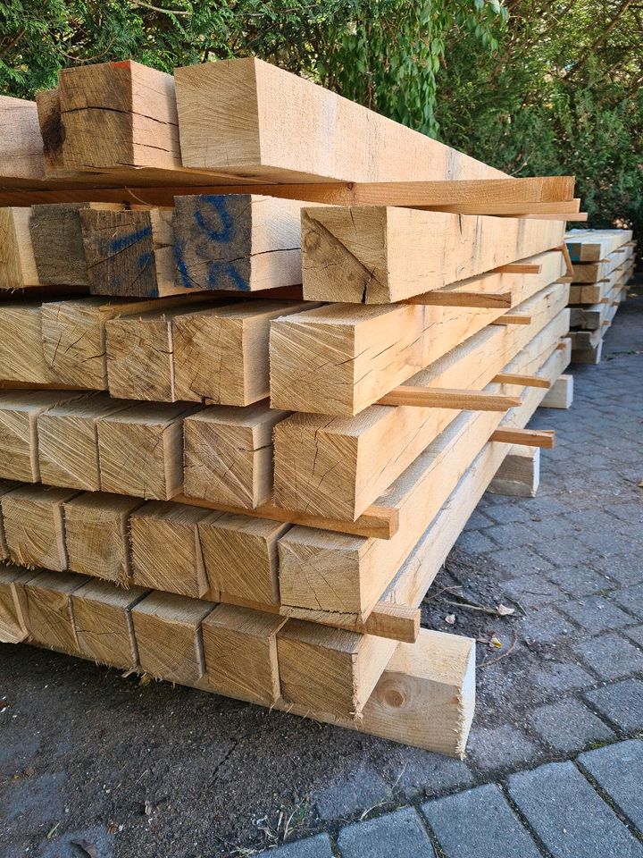 Eiche 2m 9x9cm Kantholz 90x90 Pfosten Zaun Holz Balken in Wettin-Löbejün