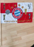 Fan-Fahne FC Bayern München Forever Number One mit Stiel wie neu Niedersachsen - Meinersen Vorschau