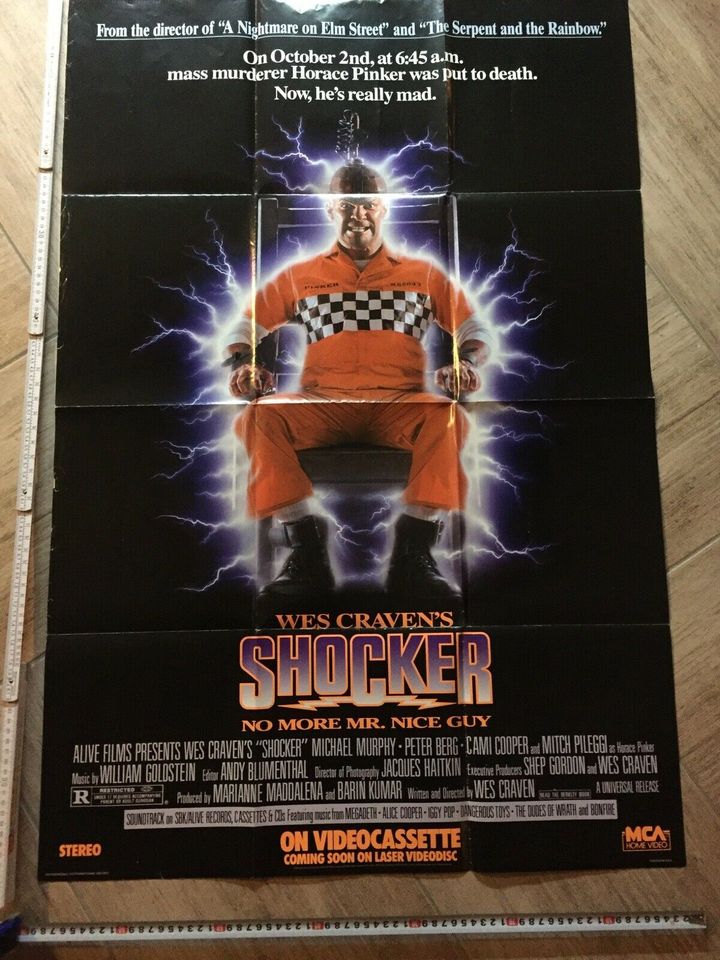 Filmposter - Wes Craven - Shocker - 1989 - Original in Frankfurt (Oder)