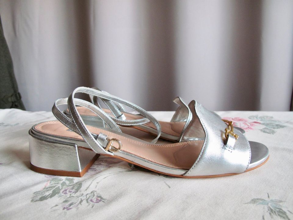 Topshop Sandale Sandalette silber 39 in Günzburg