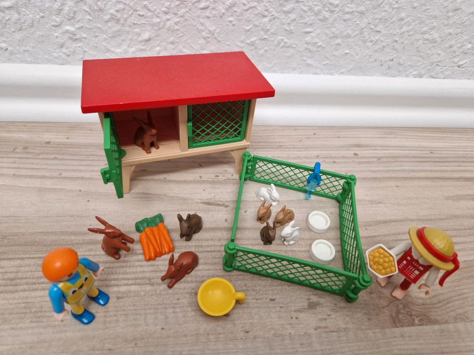 Playmobil Hasenstall Kaninchen Gehege in Barlt