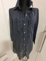Hilfiger Denim | Hemd lang mit Rüschen | kariert & dunkelblau Bayern - Bamberg Vorschau