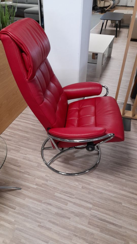 SALE Stressless Sessel mit Hocker London Cori Brick Red Original in Kaiserslautern