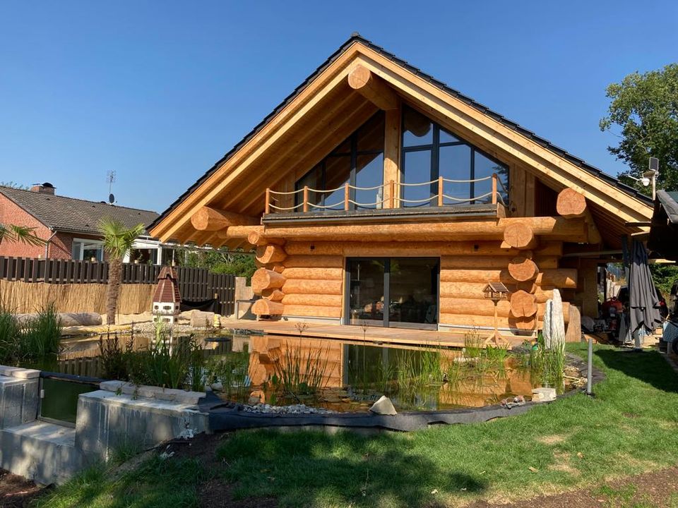 Naturstammhaus Blockhaus Massivhaus Holzhaus in Potsdam