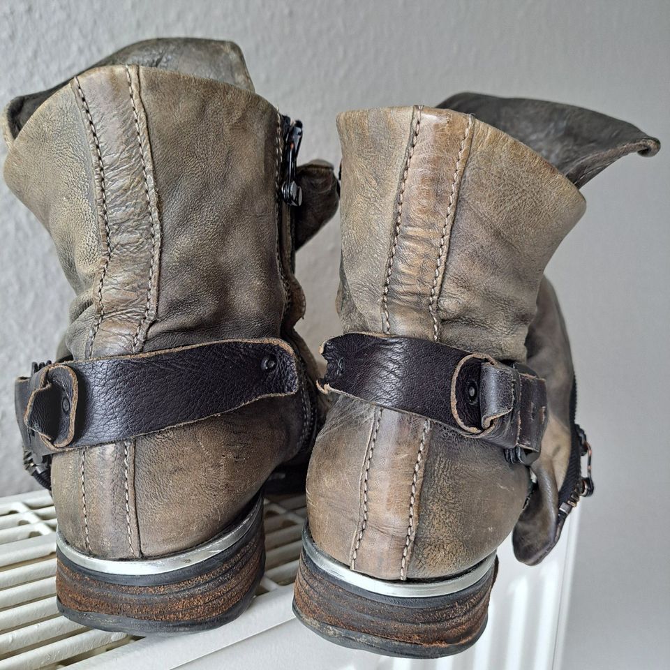 A.S.98 Boots Stiefeletten Gr. 40 Leder Taupe in Pampow